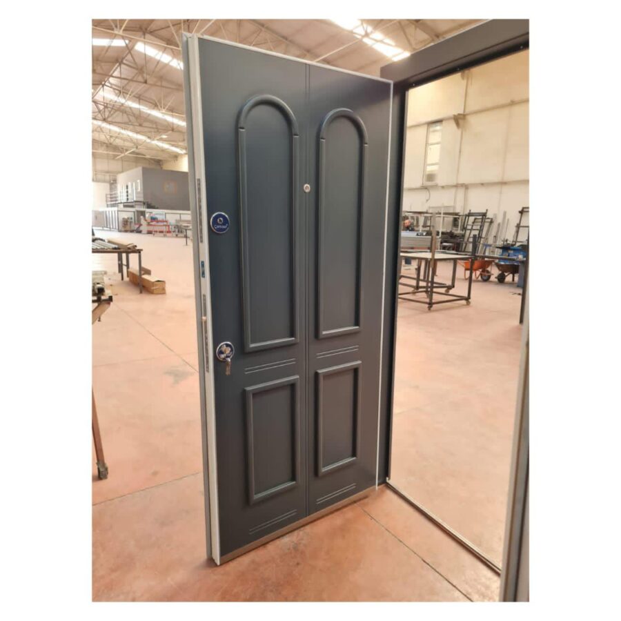 ANS006 – Dual-Arch Grey Security Door